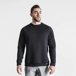 NoBull Quilted Crewneck Sweater - M - Black